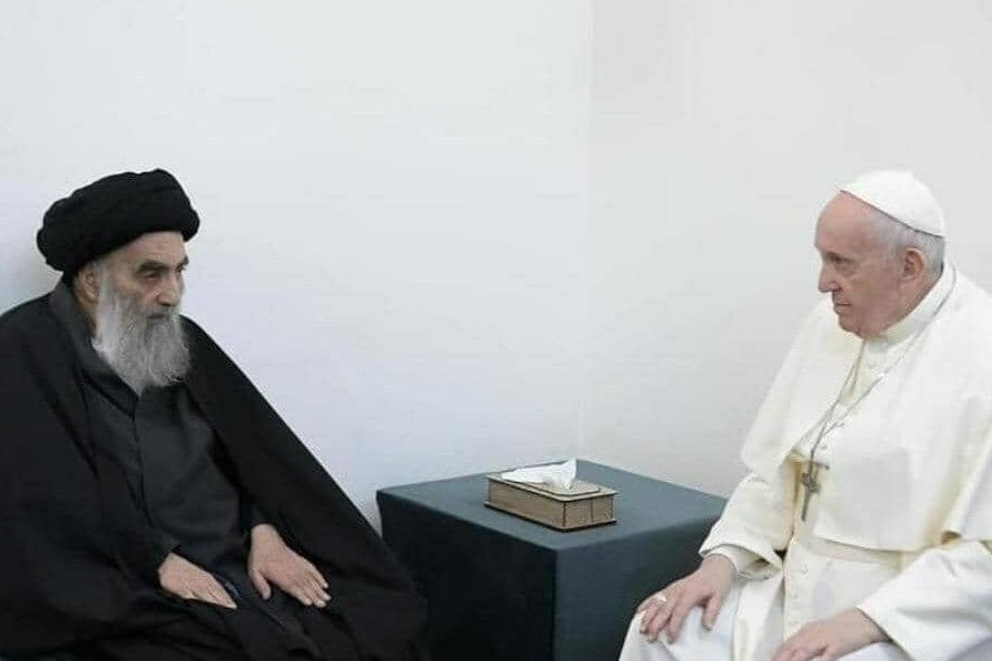 بیانیه دفتر آیت الله سیستانی درباره دیدار با پاپ فرانسیس