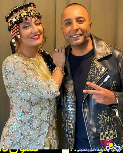 مهناز افشار در آغوش خواننده لس آنجلسی/عکس