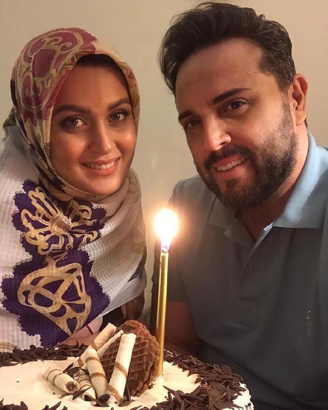 تولد مجری مشهور تلویزیون در کنار همسرش +عکس پدرام کریمی و همسرش
