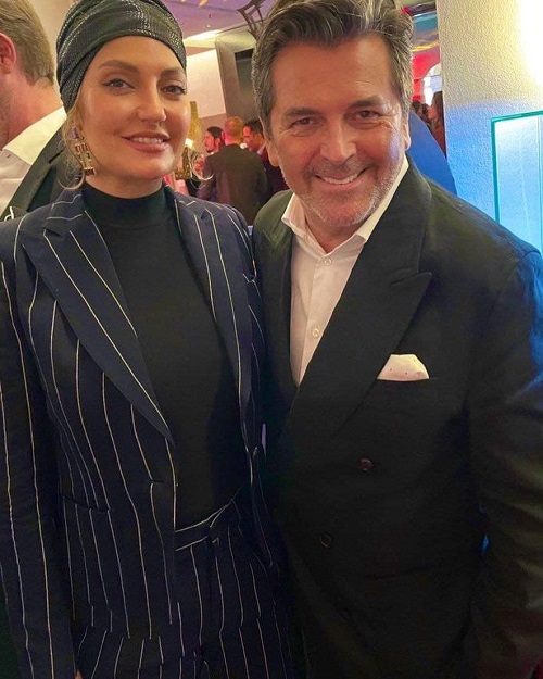 مهناز افشار در کنارخواننده آلمانی/عکس