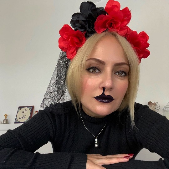 گریم خون آلود مهناز افشار برای هالووین + عکس