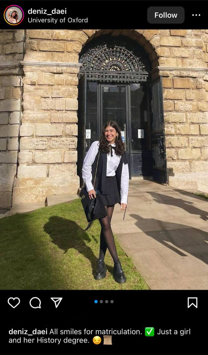 دنیز دایی در دانشگاه آکسفورد / دختر علی دایی غوغا کرد دنیز دایی در دانشگاه آکسفورد / دختر علی دایی غوغا کرد