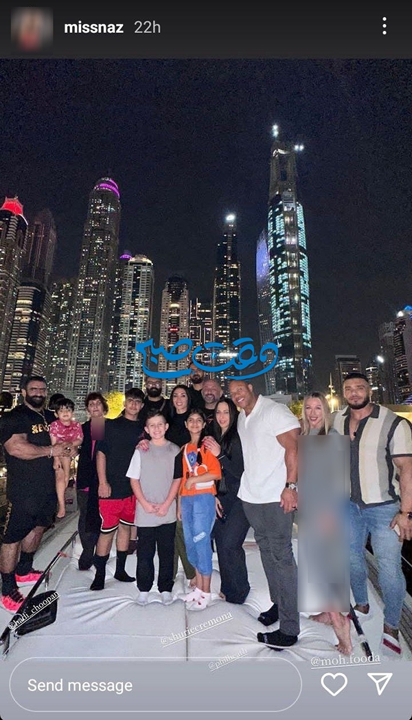 هادی چوپان با همسرش در پارتی دختر برهنه ها/عکس