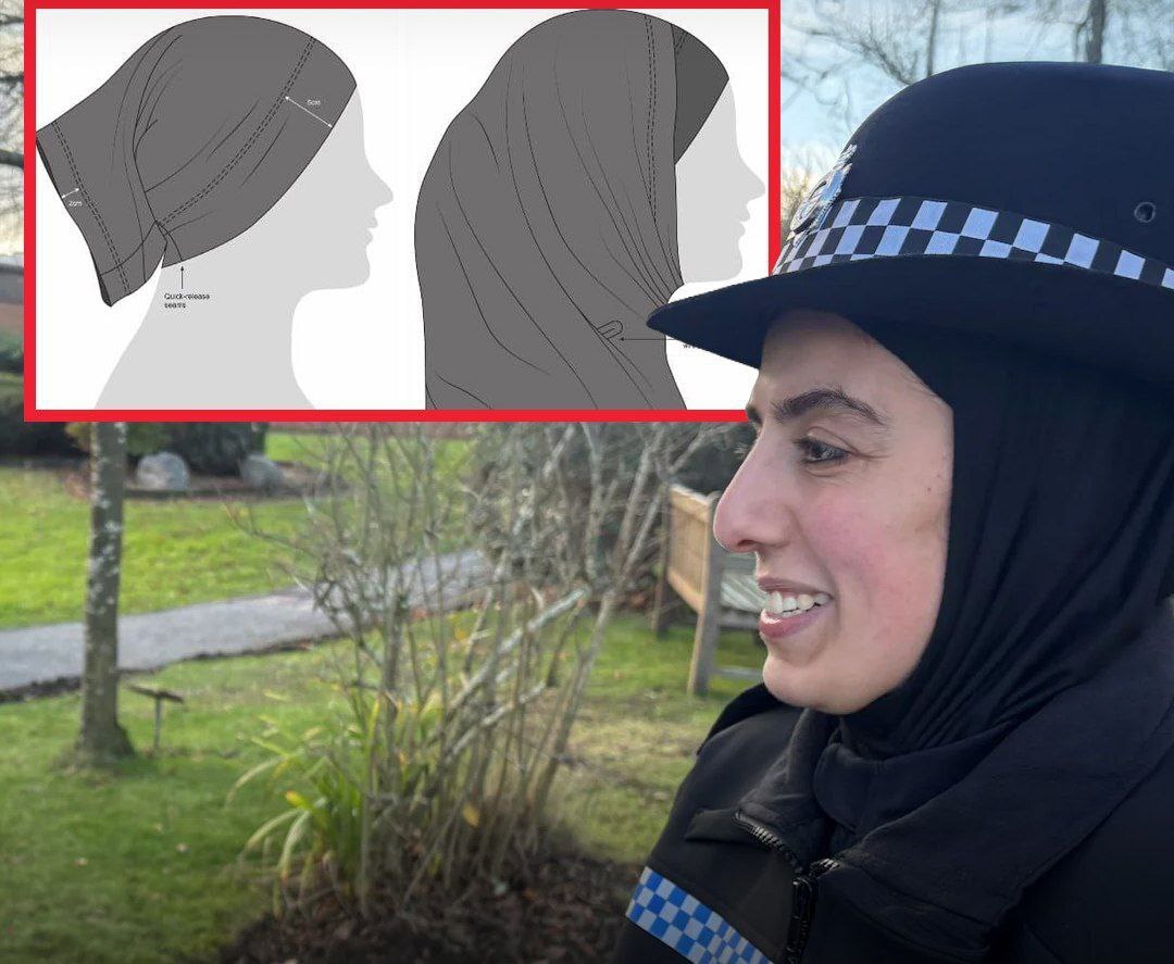 روسری آهنربایی پلیس بریتانیا