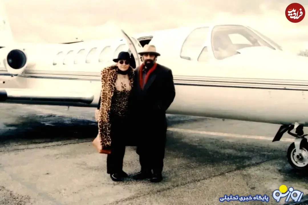 گوگوش و مسعود کیمیایی در کنار یک جت شخصی