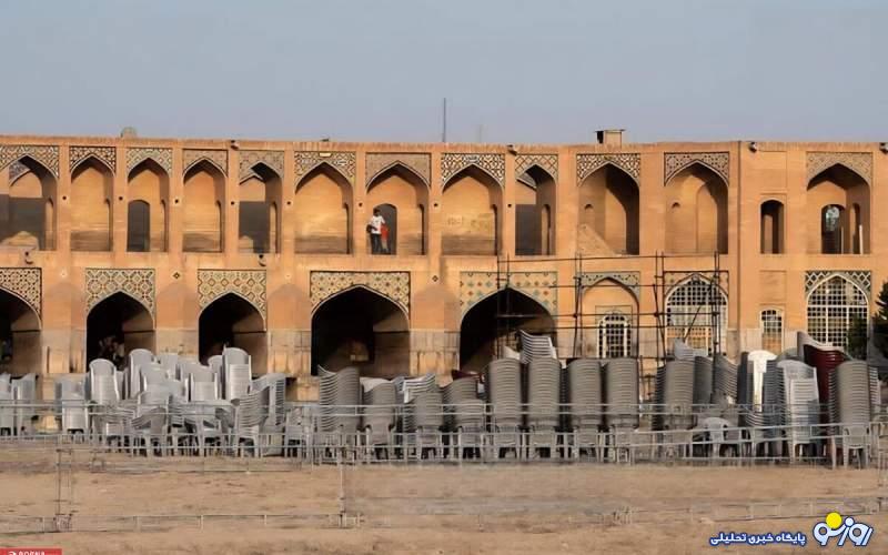 تصاویری که از تجمع مردم در پل خواجو وایرال شد