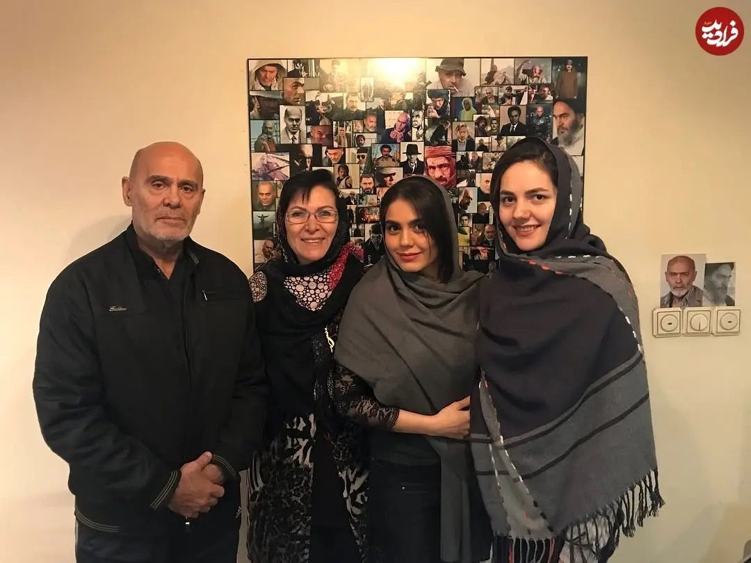جمشید هاشم‌پور به همراه دختر و همسرش