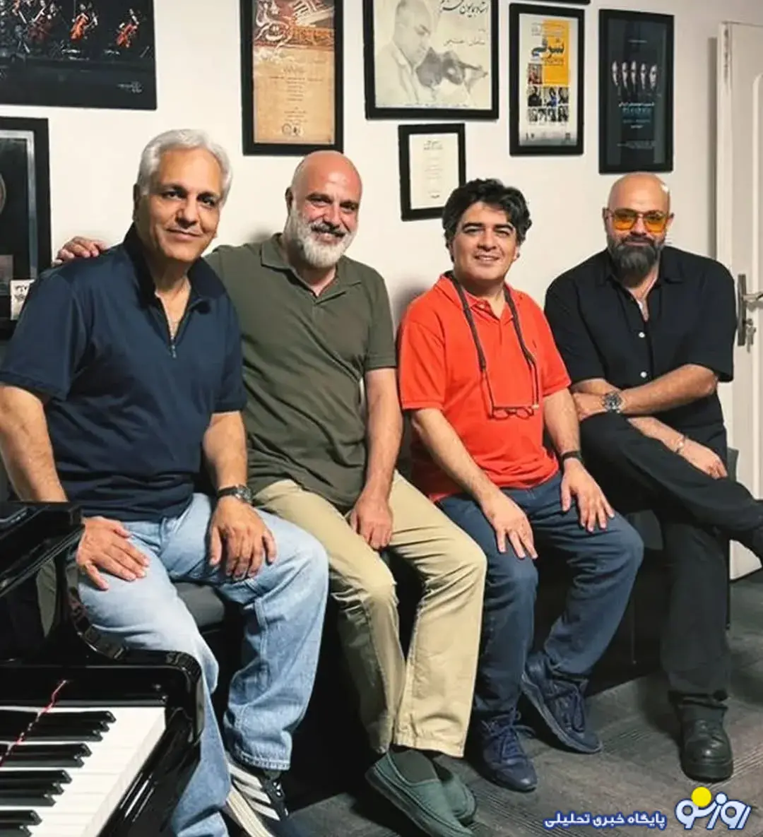 مهران مدیری، سامان احتشام و سعید داخ در پشت صحنه کنسرت دبی