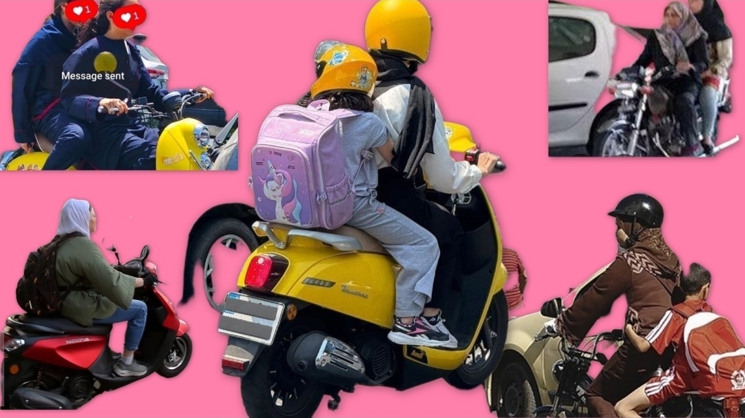 زنان موتورسوار به مدرسه رسیدند / ترک‌نشینی دانش‌آموزان روی خط ریسک