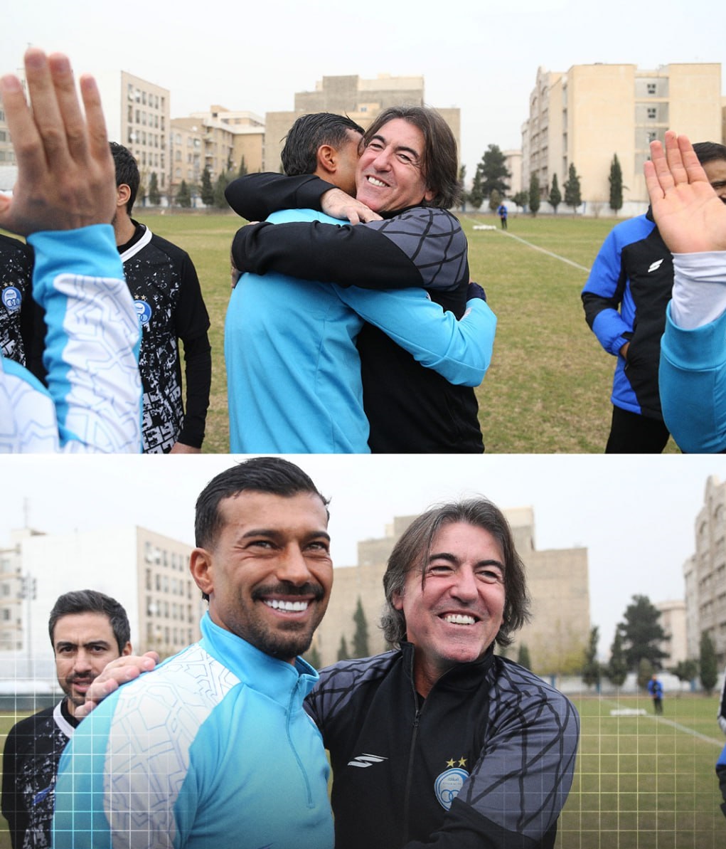 رامین رضاییان و ساپینتو در تمرین روز گذشته استقلال