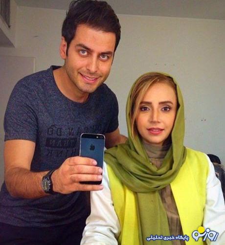 سلفی آرزو و محمدعلی در پشت صحنه سریال آنام سلفی آرزو و محمدعلی در پشت صحنه سریال آنام